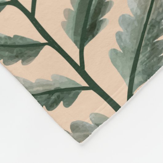 Waterverf Trees 4 Fleece Deken (Hoek)