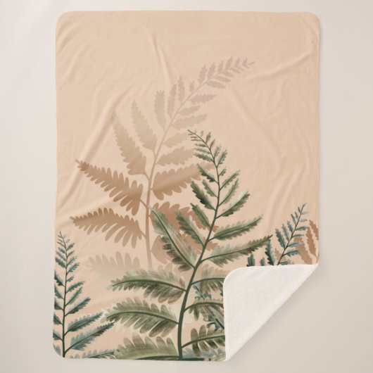 Waterverf Trees 4 Sherpa Deken (Voorkant)