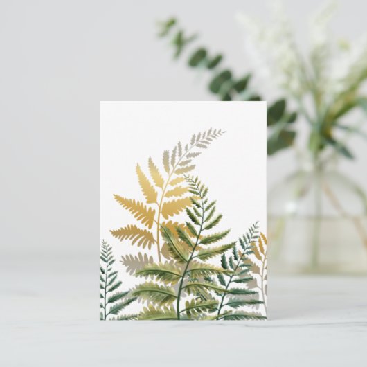 Waterverf Trees 6 Briefkaart (Staand voorkant)