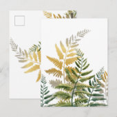 Waterverf Trees 6 Briefkaart (Voorkant / Achterkant)