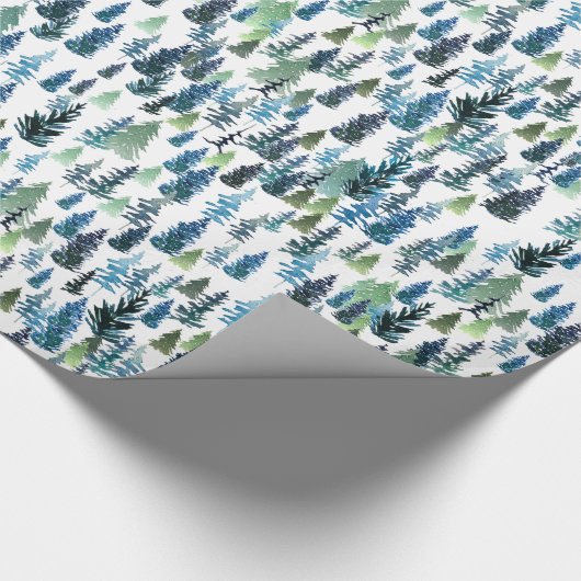 Waterverf Trees Cadeaupapier (Hoek)