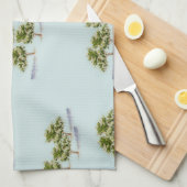 Waterverf Trees op theehanddoeken Theedoek (Quarter Fold)