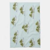 Waterverf Trees op theehanddoeken Theedoek (Verticaal)