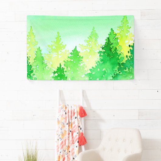 Waterverf Trees Spandoek (Insitu)