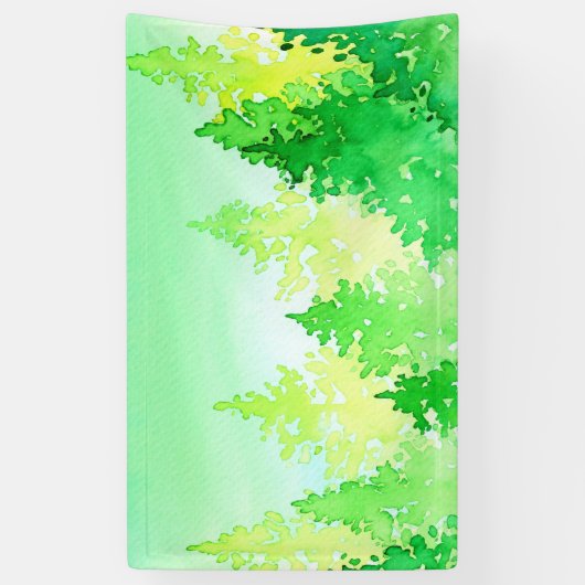 Waterverf Trees Spandoek (Verticaal)