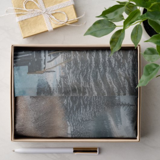  Waterverf trein in de winter Tissuepapier (Geschenk)