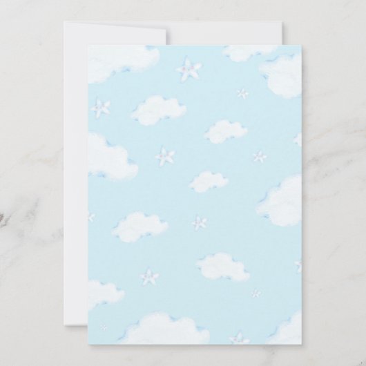 Waterverf Trein Verjaardagsuitnodiging Kaart (Achterkant)