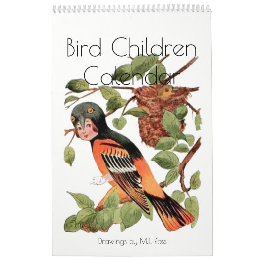 Waterverf trekkingen Vogelkinderen 2 Kalender (Hoes)