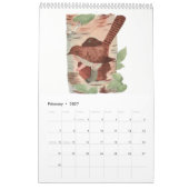 Waterverf trekkingen vogelkinderen 7 Kalender (Feb 2027)