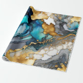 Waterverf Trend Abstracte Inkt Behang Cadeaupapier (Uitgerold)