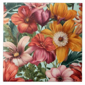 Waterverf Trendy Floral Collectie Tegeltje (Voorkant)