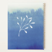 Waterverf Trendy Seafoam Blue Ombre Planner (Achterkant)