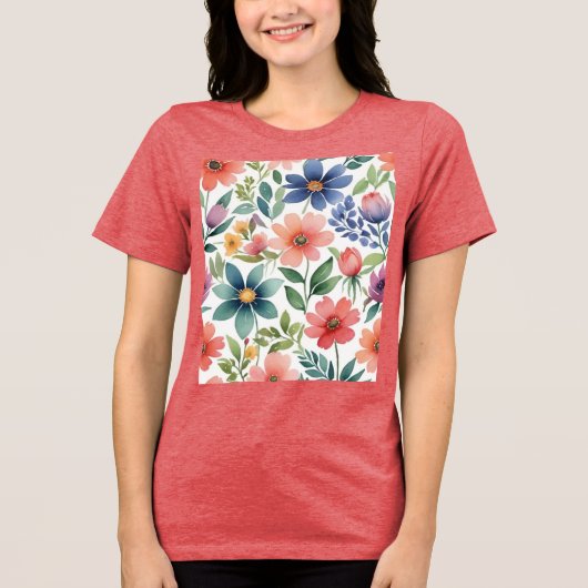 waterverf Tri-Blend shirt (Voorkant)