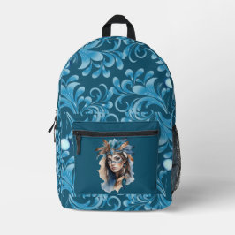 Waterverf Tribal Beauty: Spirit of Bohemian Art Bedrukte Rugzak