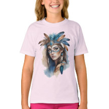 Waterverf Tribal Beauty: Spirit of Bohemian Art