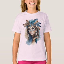 Waterverf Tribal Beauty: Spirit of Bohemian Art T-shirt