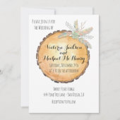 Waterverf Tribal Boho Wood Log repetitie diner Kaart (Voorkant)