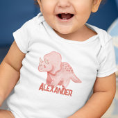 Waterverf Triceratops Dinosaur Aangepaste Kinder n Romper