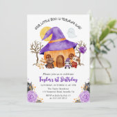 Waterverf Trick or treat Halloween 1e verjaardag Kaart (Staand voorkant)