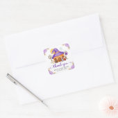 Waterverf Trick or treat Halloween Baby shower Vierkante Sticker (Envelop)