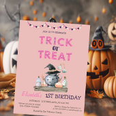 Waterverf Trick or treat Halloween Party Verjaarda Kaart