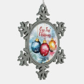 Waterverf Trio van kerstballen Ornament (Links)