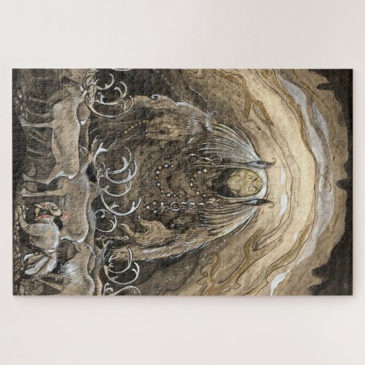 waterverf "Trolls and Cariou" van John Bauer Legpuzzel (Horizontaal)