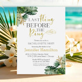 Waterverf Tropical Bachelorette Party Kaart