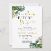 Waterverf Tropical Bachelorette Weekend Route Kaart (Voorkant)