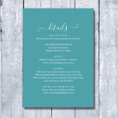 Waterverf Tropical Beach Alles in één bruiloft Kaart