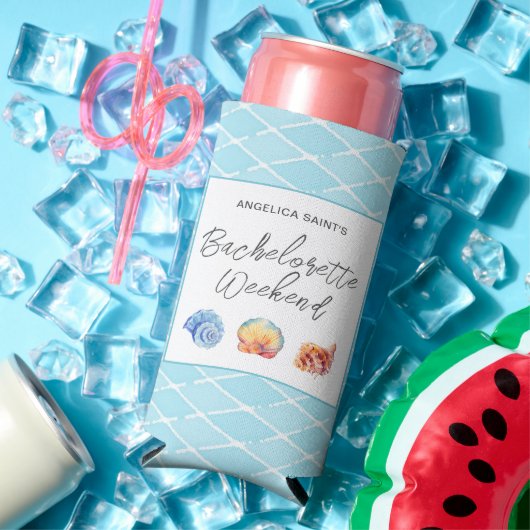 Waterverf Tropical Beach Bachelorette Party Seltzer Blikjeskoeler (Insitu Zomer)