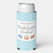 Waterverf Tropical Beach Bachelorette Party Seltzer Blikjeskoeler (Seltzer Voorkant)