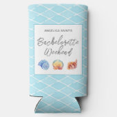 Waterverf Tropical Beach Bachelorette Party Seltzer Blikjeskoeler (Achterkant)