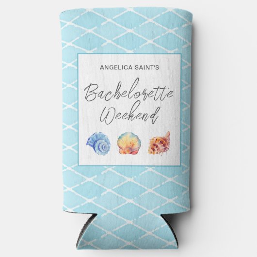 Waterverf Tropical Beach Bachelorette Party Seltzer Blikjeskoeler (Voorkant)