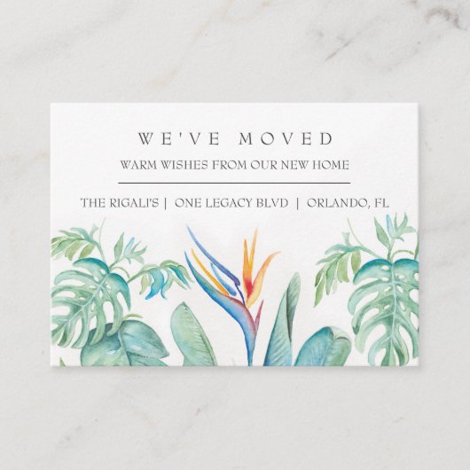 Waterverf Tropical Beach Bewegende Aankondiging (Voorkant)