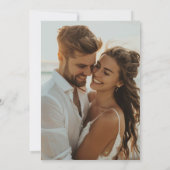 Waterverf Tropical Beach Foto Bewaar de datum Kaart (Achterkant)