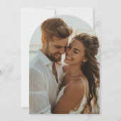 Waterverf Tropical Beach Foto Bewaar de datum Kaart (Achterkant)