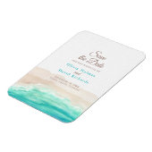 Waterverf Tropical Beach Save the Date Magneet (Linkerzijde)