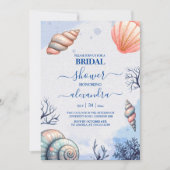 Waterverf Tropical Beach Seashells Vrijgezellenfee Kaart (Voorkant)