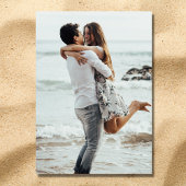 Waterverf Tropical Beach Sunset Foto Bruiloft Save The Date