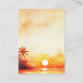 Waterverf Tropical Beach Sunset Wedding Dank u Plaatskaartje (Achterkant)
