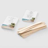 Waterverf Tropical Beach Wedding Programma Handwaaier (Niet-gemonteerd)