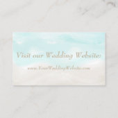 Waterverf Tropical Beach Wedding Website Kaart (Achterkant)