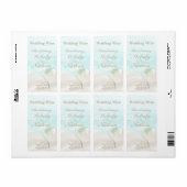 Waterverf Tropical Beach Wedding Wijnlabel Etiket (Full Sheet)