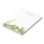 Waterverf Tropical Bird gepersonaliseerd briefpapi Notitieblok (Linkerzijde)