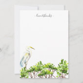 Waterverf Tropical Bird gepersonaliseerd briefpapi Notitiekaartje (Voorkant)