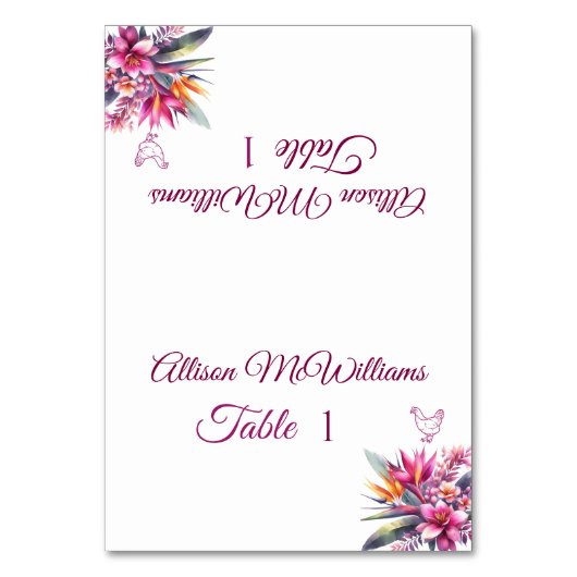 Waterverf Tropical Bliss-Poultry Icon-Wedding- Kaart (Voorkant)