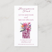 Waterverf Tropical Bliss - Registry-Honeymoon Visitekaartje (Achterkant)