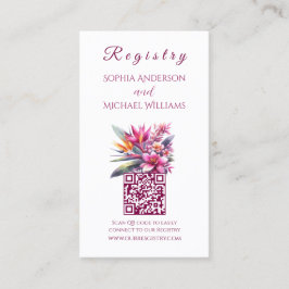 Waterverf Tropical Bliss - Registry-Honeymoon Visitekaartje