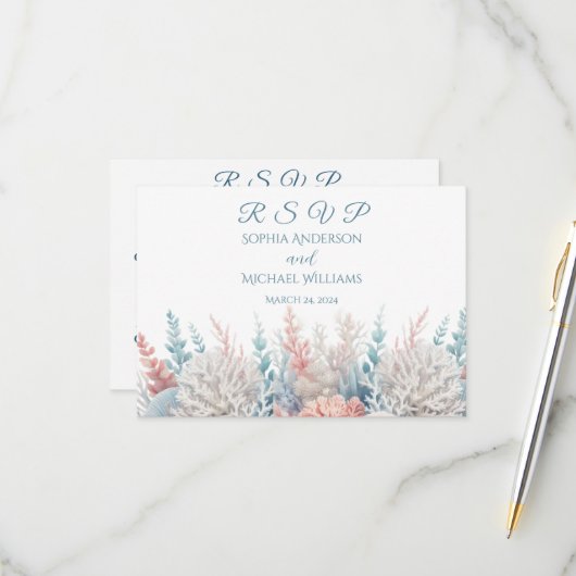 Waterverf Tropical Bliss RSVP (Voorkant / Achterkant in situ)